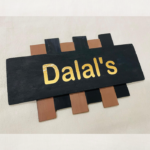 Elegant Handmade Wooden Name Plate