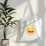 tote bag mockup hanging on white wall with plant in side 019 (10)