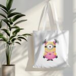 tote bag mockup hanging on white wall with plant in side 019 (5)