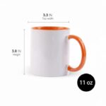 Customised 3 Tone Orange Mug