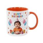 Customised 3 Tone Orange Mug