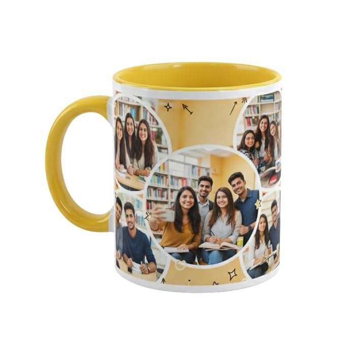 Customised 3 Tone Yellow Mug