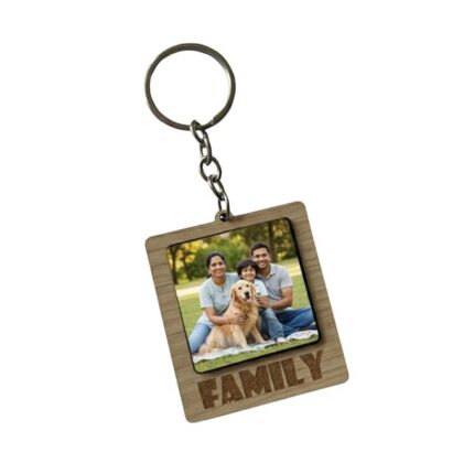 Wooden Engraved Family Theme keychain