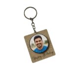 Wooden Engraved Birthday Theme Keychain
