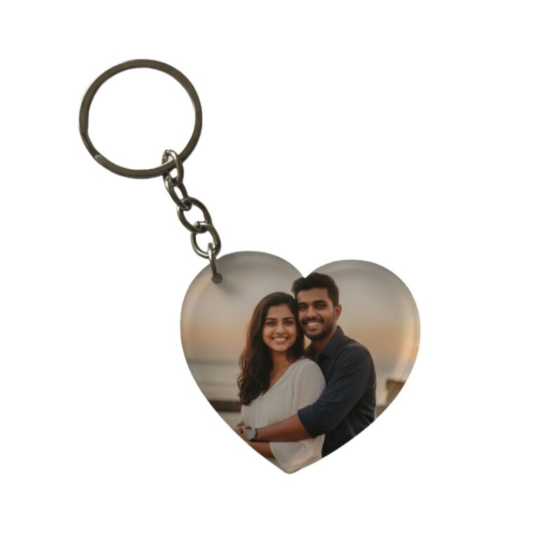 Customised Heart Shape Acrylic Keychain