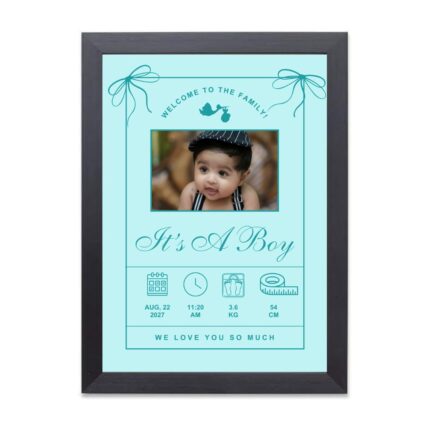 Customised New Born Baby Frame - Boy